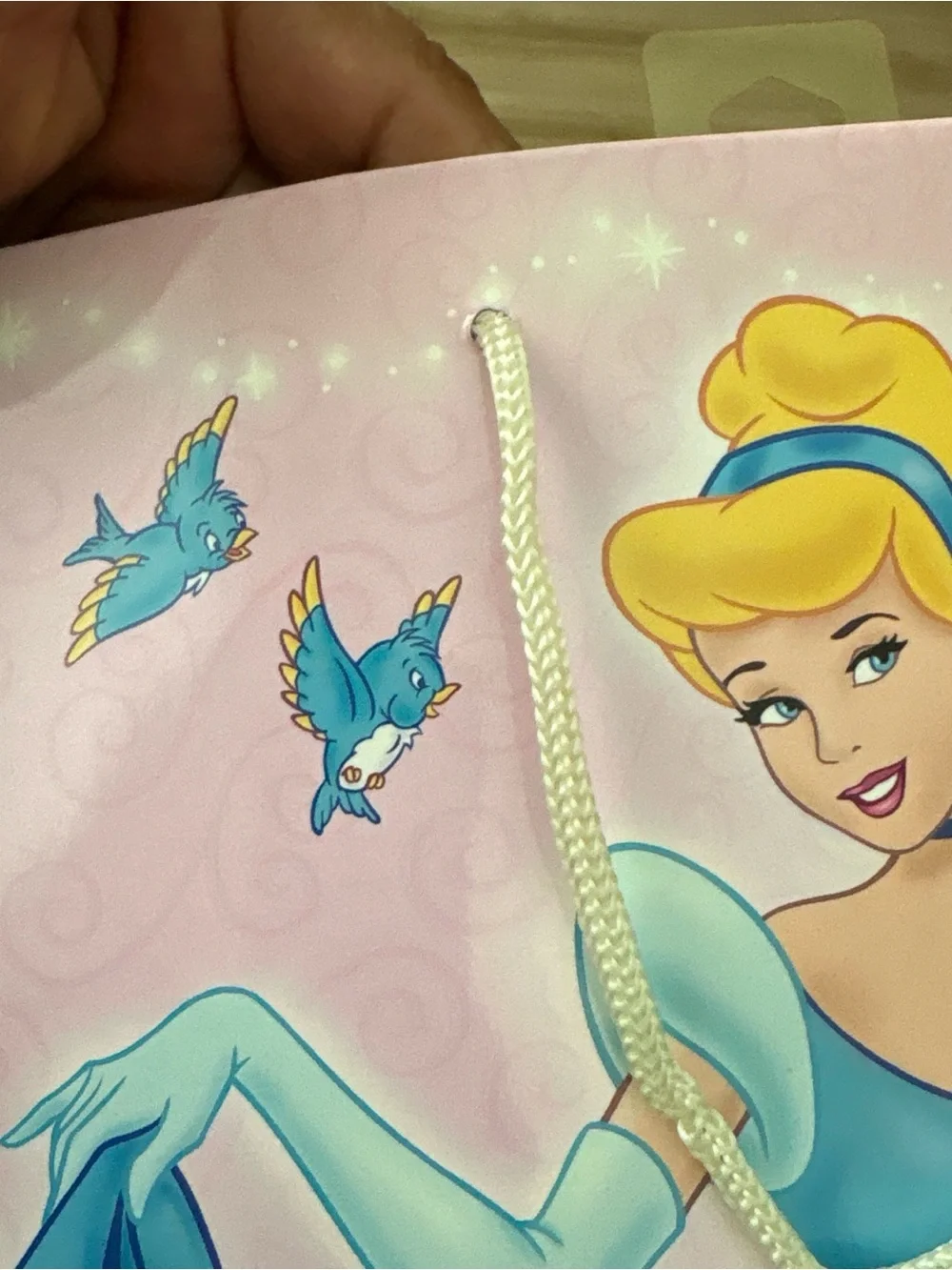 Set Of 2 Hallmark Walt Disney Cinderella Gift Bag - Lavender & White